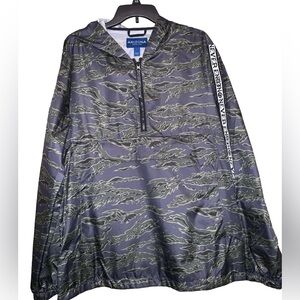 Arizona Jean Company Tiger Camo Pullover Windbreaker Size Large NWT